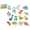 Teddies Magnetická hra Dinosauři 15ks v krabičce 17x11x3cm