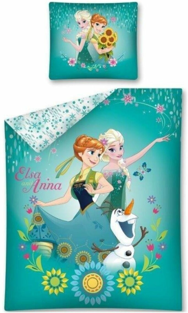 SETINO Detexpol bavlna obliečky Ľadové kráľovstvo Frozen motív Elsa & Anna 100% bavlna 70x90 140x200