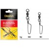 Delphin Karabínka S Obratlíkom Ball Bearing Swivel With Coastlock Snap 3 ks - Nosnosť 90 kg