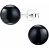 Nefertitis 08237 Strieborné náušnice 8 mm PERLA BLACK NF56705 - 8 mm, 0,95 g