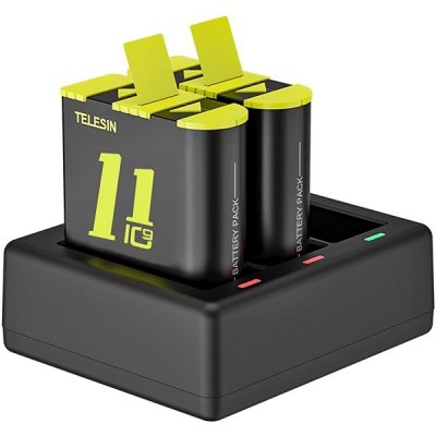 Telesin 3-slot nabíjačka + 2 batérie súprava na GoPro Hero 9 / 10 / 11 TEL179803