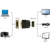 GEMBIRD redukce HDMI-DVI-D F/M,zlacené kontakty, černá A-HDMI-DVI-2 Gembird