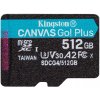 KINGSTON Pamäťová karta microSD 512 GB Canvas Go! Plus 200 MB/s A2 U3 V30
