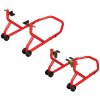 BikeTek Series 3 Predný a zadný Paddock stojan červený PDS2PC