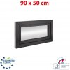 OKNA-HNED.SK Plastové okno 90x50 cm (900x500mm) sklopné (pivničné) biele / antracit
