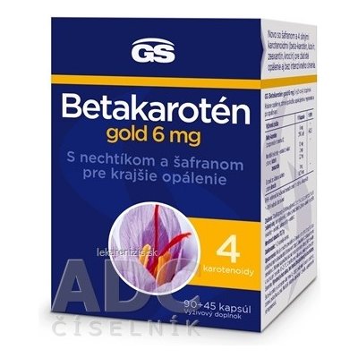 GS Betakarotén gold 6 mg cps s nechtíkom a šafranom 90+45
