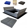 Pieskovisko drevené s krytom/lavičkami predvŕtané impregnované premium 120x120 cm - sivé