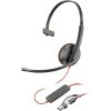 HP Poly Blackwire C3210 náhlavná súprava cez ucho káblové, 8X214AA, mono, čierna; 8X214AA