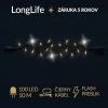LongLife spojovateľná led svetelná reťaz vonkajšia flash - 100led - 10m teplá biela/ flash prebliknutie studená biela