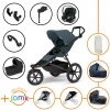 Set 11v1 Thule Urban Glide 3 Dark Slate s magnetickou sponou + madlo + vanička Black + JOMK príslušenstvo + autosedačka Cybex s ISOFIX základňou a adaptérmi Thule