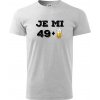 Je mi 50 pivo - Klasické pánske tričko vyššej gramáže - 2XL ( Svetlosivý melír )