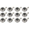 Zahradní solární lampy 12 ks LED kulaté 12 cm bílé Stříbrná 277135