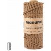 Manumi Macramé priadza stáčaná 3PLY 3mm svetlo hnedá - 3 ks