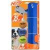 Nerf Dog Blaster 30 cm bez klipsy na loptičku + 3 ks pískacích tenisových loptičiek 5 cm
