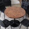 Mebel Elite Stôl LINO 100 cm, rustikálny dub/čierna