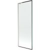Mexen Next L, 1-krídlová vaňová zástena 70 x 150 cm, 6mm číre sklo-čierny vzor, 6mm číre sklo, profil brúsená oceľ, 895-070-000-03-70-97