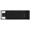 Kingston USB flash disk, USB 3.0, 64GB, DataTraveler 70, čierny, DT70/64GB, USB C