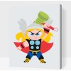Vymalujsisam.sk Maľovanie podľa čísiel - Avengers, Thor Veľkosť: 30x40cm, Rám: Bez rámu, iba zrolované plátno
