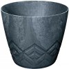 PROSPERPLAST | Květináč ARECO BETON EFFECT - antracit 11,9 cm 03517