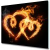 Sklenená doska na krájanie Ohnivé srdce 60x52 cm