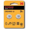 Batéria jednorázová líthiová, gombíková, CR2450, 3V, Kodak, blister, 2-pack, KOD-2450BL2