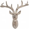 Clayre & Eef Béžová antik nástenná dekorácia Jelen Deer - 33*16*37 cm - Clayre & Eef