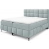Manželská boxspring posteľ s úložným priestorom Zophie 160x200 - svetlomodrá