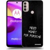 Picasee silikónový čierny obal pre Motorola Moto E40 - Black Fuel