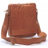 Luxusná veľká kožená crossbody taška svetlohnedá - SendiDesign diverzie hnedá