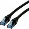Roline 21.15.2751 RJ45 sieťové káble, prepojovacie káble CAT 6A U/UTP 1.00 m čierna netienený, bez halogénov, samozhášavý 1 ks; 21.15.2751