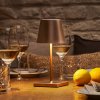 Sigor LED dobíjacia stolná lampa Nuindie mini, USB-C, bronzová, IP54, stmiev. - 4548001