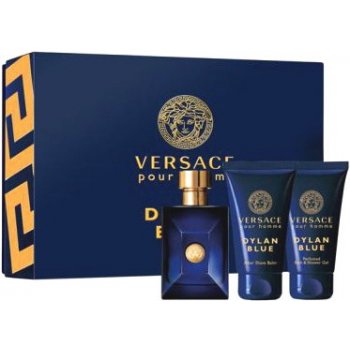 Versace Dylan Blue EDT 50 ml + sprchový gél 50 ml + balzam po holení 50 ml darčeková sada