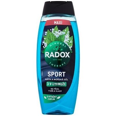 Radox Sport Mint And Sea Salt 3-in-1 Shower Gel osvěžující sprchový gel 450 ml pro muže