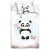 Obliečky do postieľky Roztomilá Panda 100x135/40x60 cm