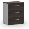 Kancelárska komoda k stolu PRIMO GRAY, 740 x 600 x 420 mm, sivá/wenge