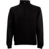 Fruit of the Loom Mikina Classic Zip-Neck Sweat s 1/4 zipem COT-16211400204 XL Černá