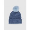 Dievčenská čiapka s brmbolcom ACAPF648 - Modrá, one size Modrá, one size