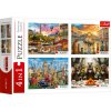 Trefl Trefl Puzzle 4x1000 Painted Cities + Capybaras
