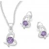 Strieborný set Freya FIALOVÝ
