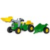 Rolly Toys rollyKid John Deere traktor s vlečkou a nakaldačom