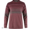 Fjällräven Övik Path Knit dámsky sveter, Mesa Purple/Dark Garnet M