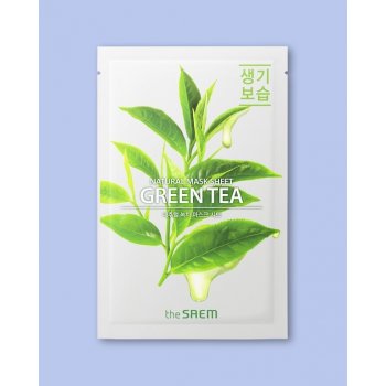 The Saem Natural Green Tea Mask Sheet Тextílna maska na báze zeleného čaju 21 ml