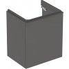 Skrinka Geberit Smyle Square pod umývadlo, s 1 dvierkami, láva/láva/matná prášková, 500.365.JK.1