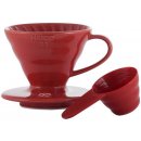 Alternatívna príprava kávy Hario Dripper V60-01 Ceramic Red