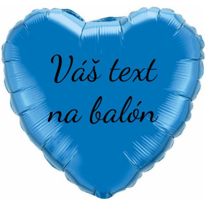 Personal Fóliový balón s textom Tmavomodré srdce 45 cm