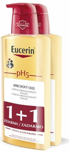 Eucerin pH5 relipidačný sprchový olej pre citlivú pokožku 2 x 400 ml darčeková sada