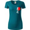 Judo Japan vlajka - Dámske tričko z organickej bavlny Origin (GOTS) - 2XL ( Petrolejová )