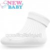 Dojčenské pruhované ponožky New Baby biele biela 56 (0-3m)