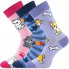 3PACK Ponožky BOMA detské KAITO s obrázkami DIEVČENSKÝ mix F (3 páry) Veľkosť: 25-29 (17-19)