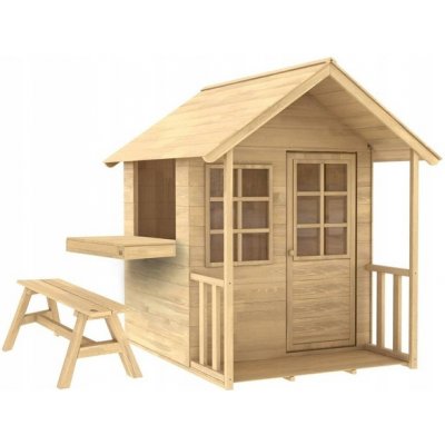 TP Toys Drevený záhradný dom s verandou modulárny pre deti